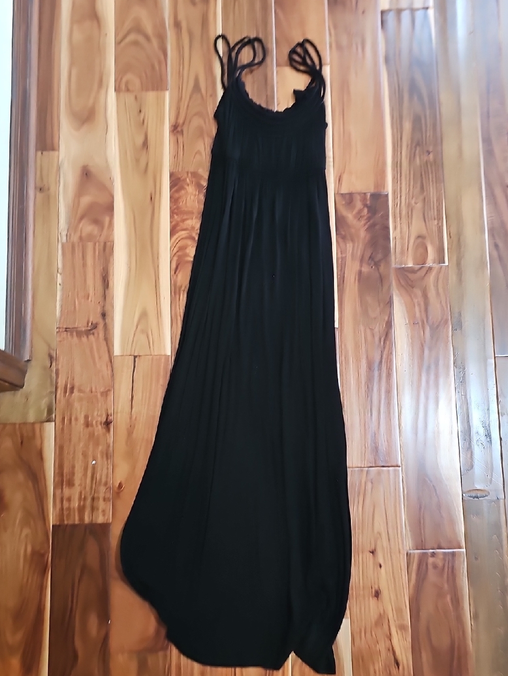Mossimo Supply Co. Black Maxi Dress with Twisted Spaghetti Straps